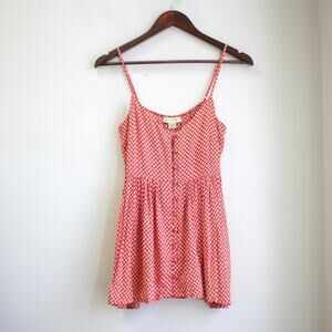 11.1 Tylho Anthropology Floral Red Creped Mini Dress Size Small